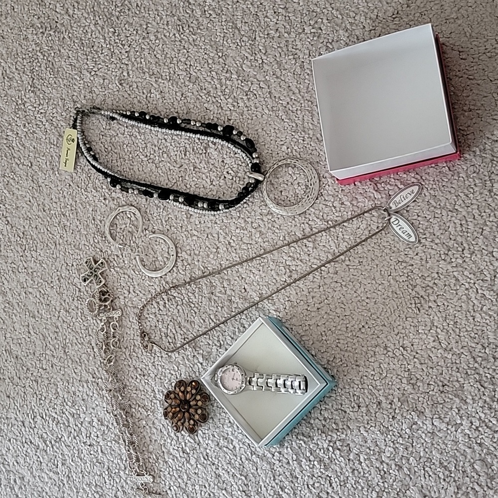 Jewelry lot. Premier Designs and Roxy watch